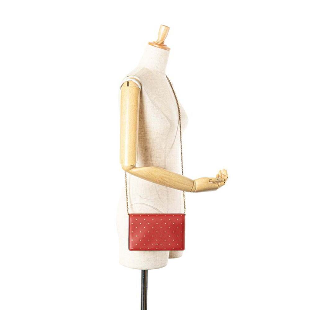 CHRISTIAN DIOR Red Leather Shoulder Bag - Picture 15 of 15